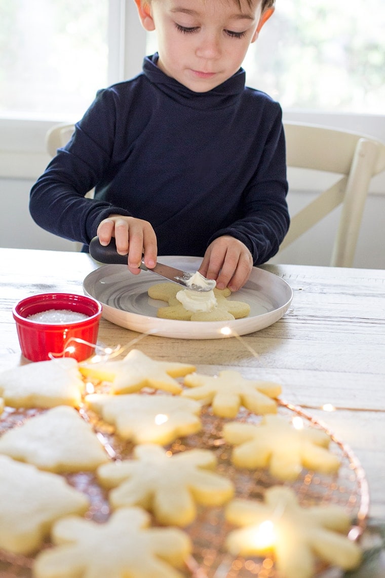 Classic Frosted Cutout Sugar Cookies Recipe Easy to Make with No Spread and Fluffy Cream Cheese Frosting