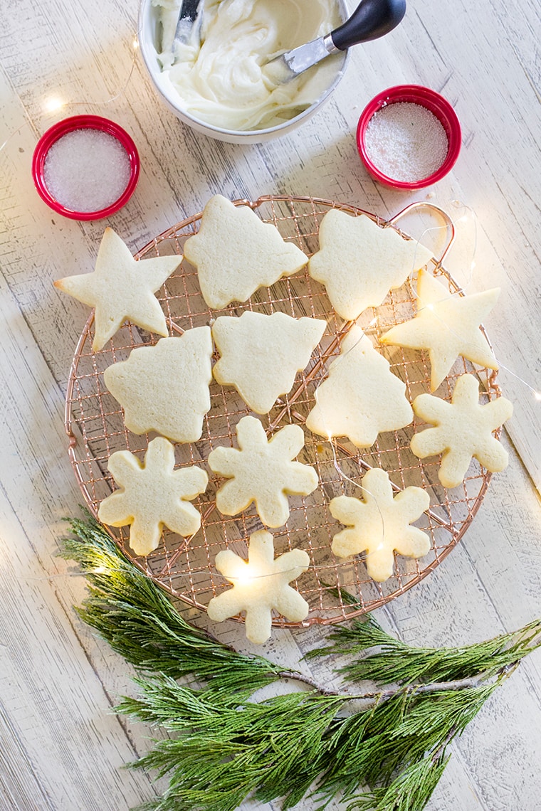 Classic Frosted Cutout Sugar Cookies Recipe Easy to Make with No Spread and Fluffy Cream Cheese Frosting