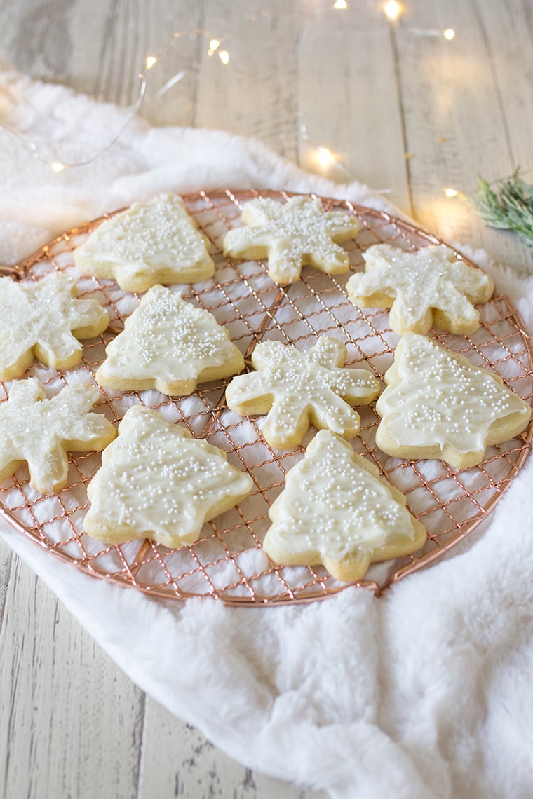 Classic Frosted Cutout Sugar Cookies Recipe Easy to Make with No Spread and Fluffy Cream Cheese Frosting