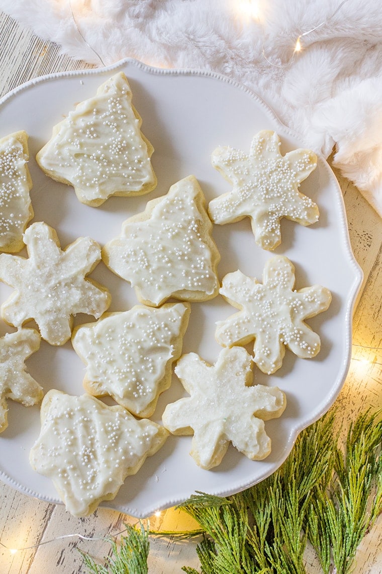 Classic Frosted Cutout Sugar Cookies Recipe Easy to Make with No Spread and Fluffy Cream Cheese Frosting