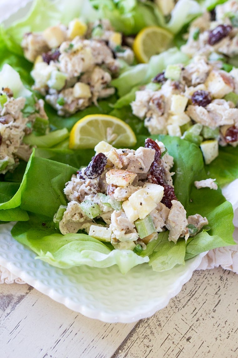 Apple Cherry Chicken Salad Wraps