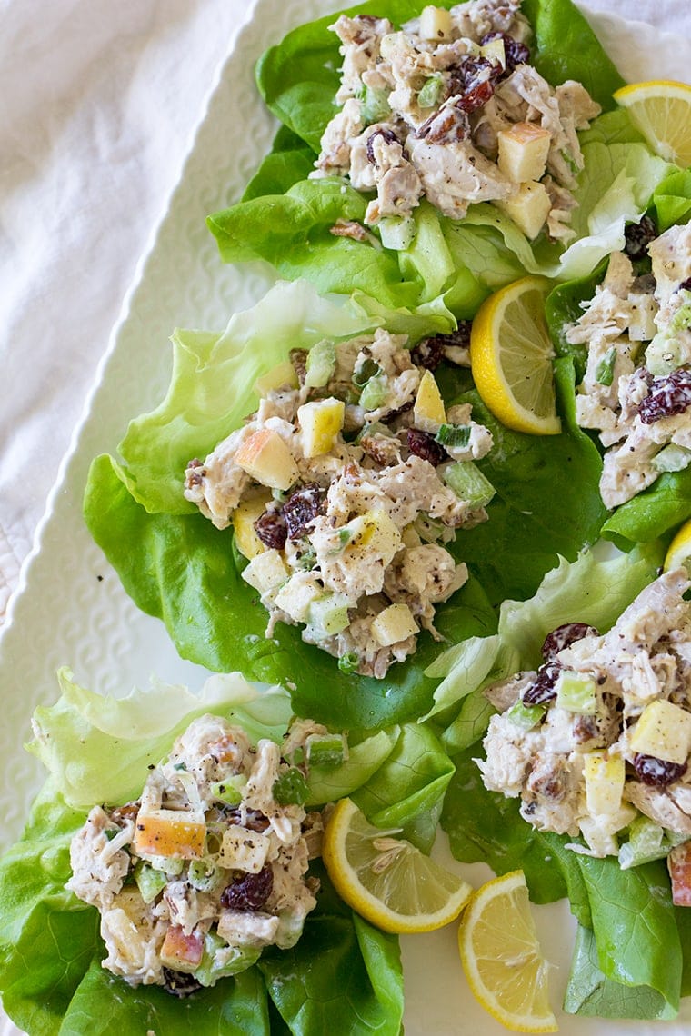 Apple Cherry Chicken Salad Wraps