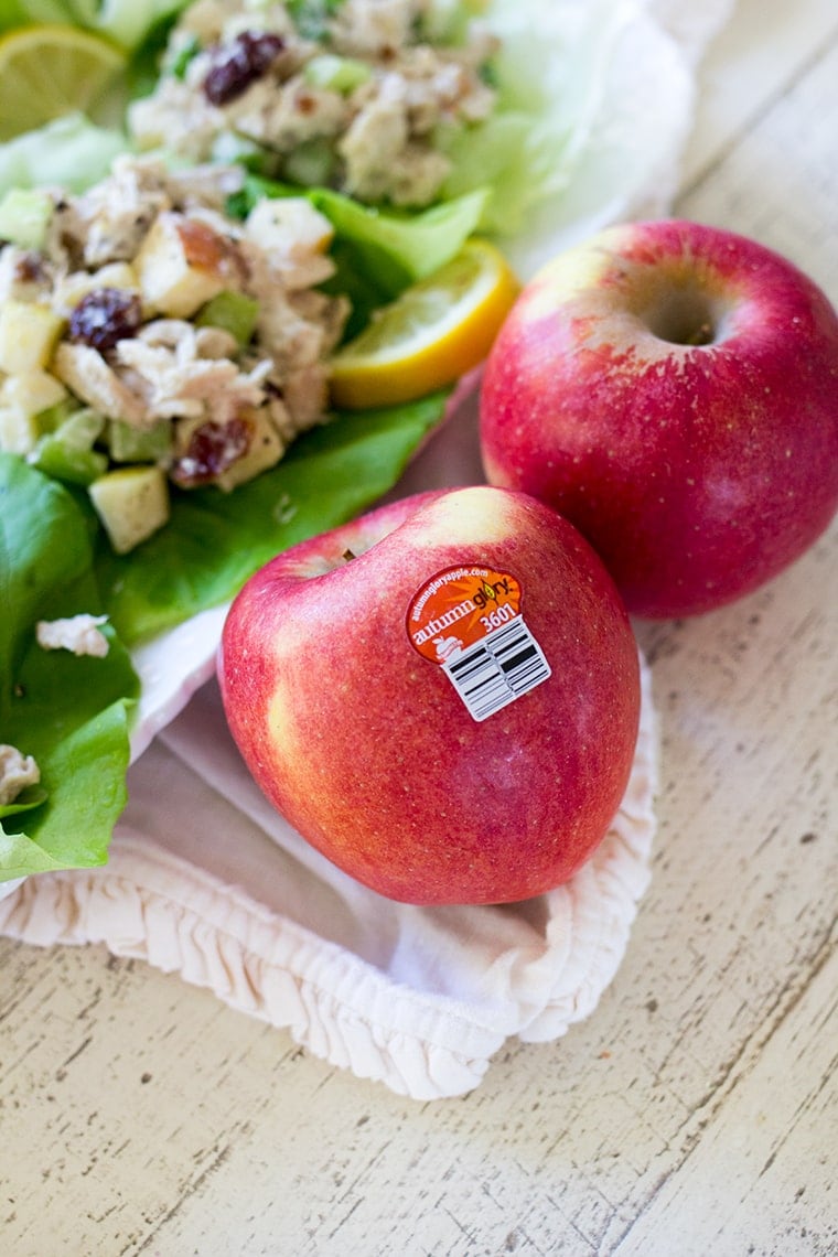 Apple Cherry Chicken Salad Wraps