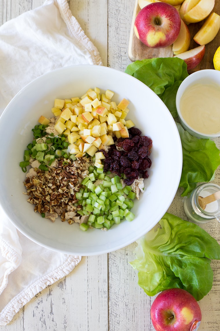 Apple Cherry Chicken Salad Wraps