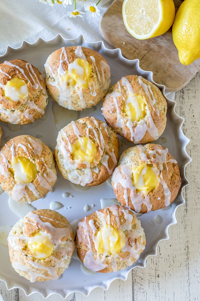 Lemon Poppyseed Muffins with Lemon Curd Filling