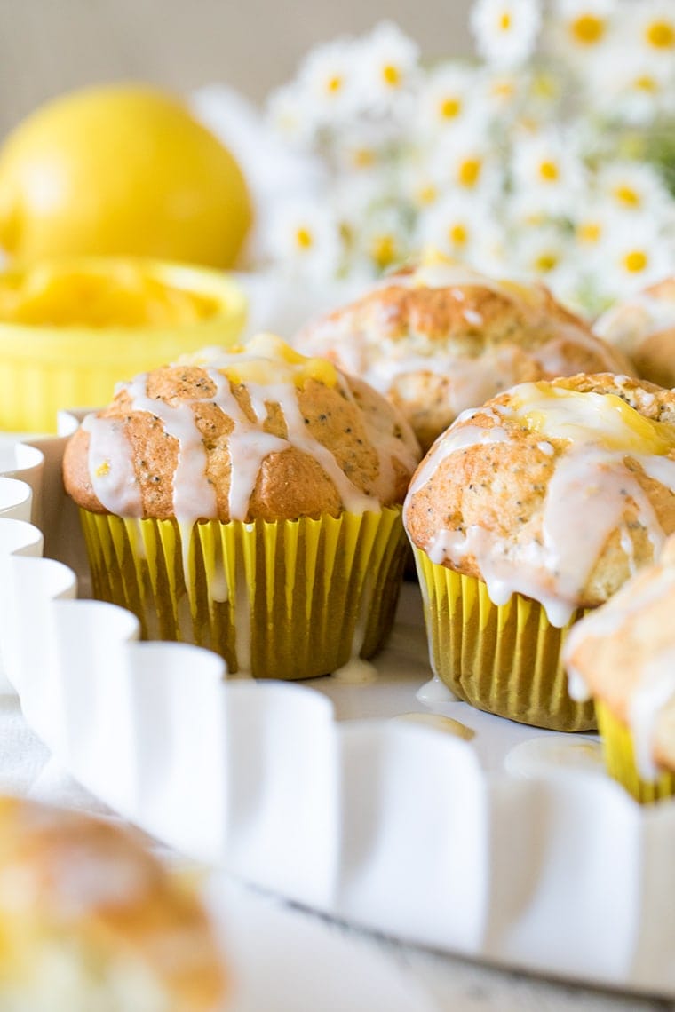 Lemon Poppy Seed Muffins with Lemon Curd Filling