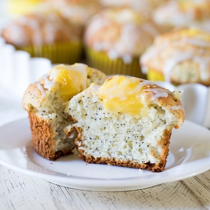 Lemon Poppy Seed Muffins with Lemon Curd Filling