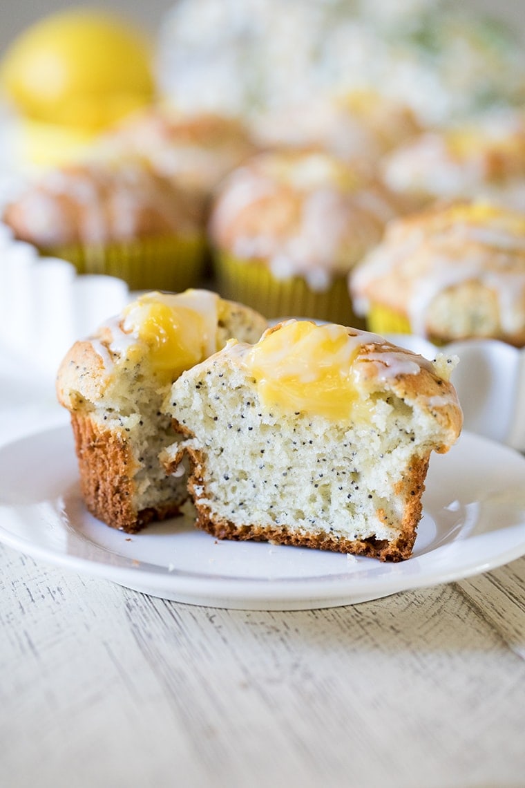 Lemon Poppy Seed Muffins with Lemon Curd Filling