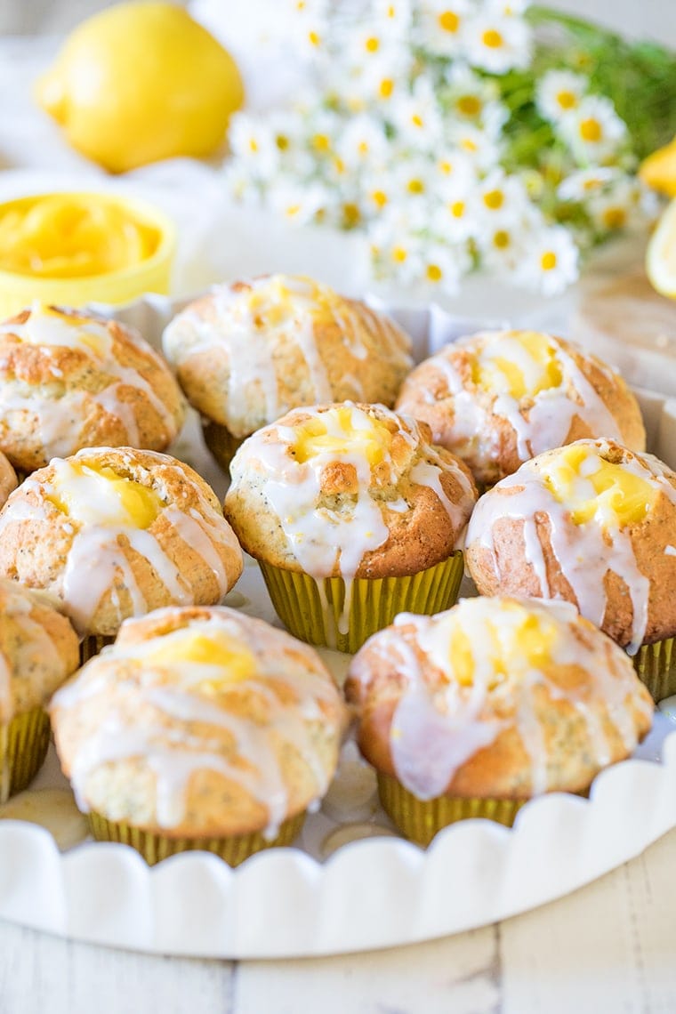 Lemon Poppyseed Muffins with Lemon Curd Filling