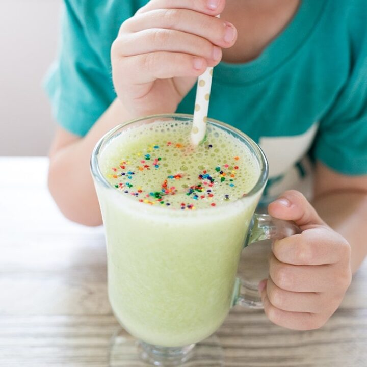 Healthy Shamrock Shake for Kids