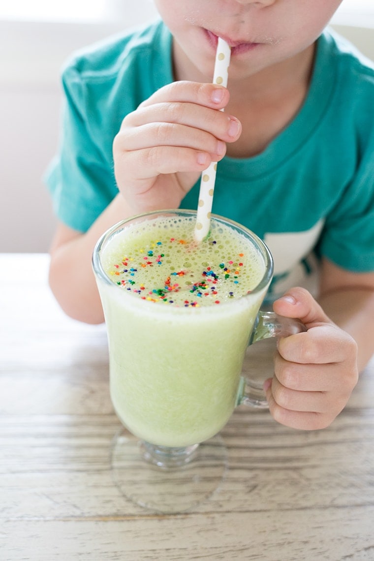 Healthy Shamrock Shake for Kids