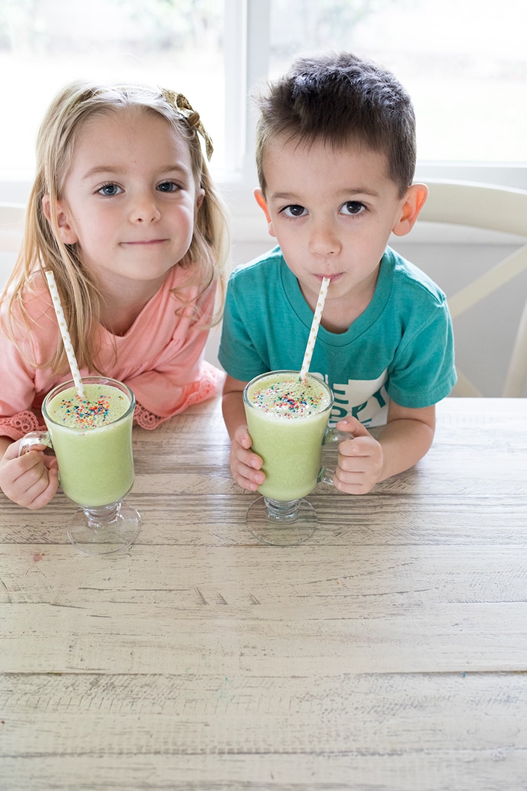 Healthy Shamrock Shake for Kids