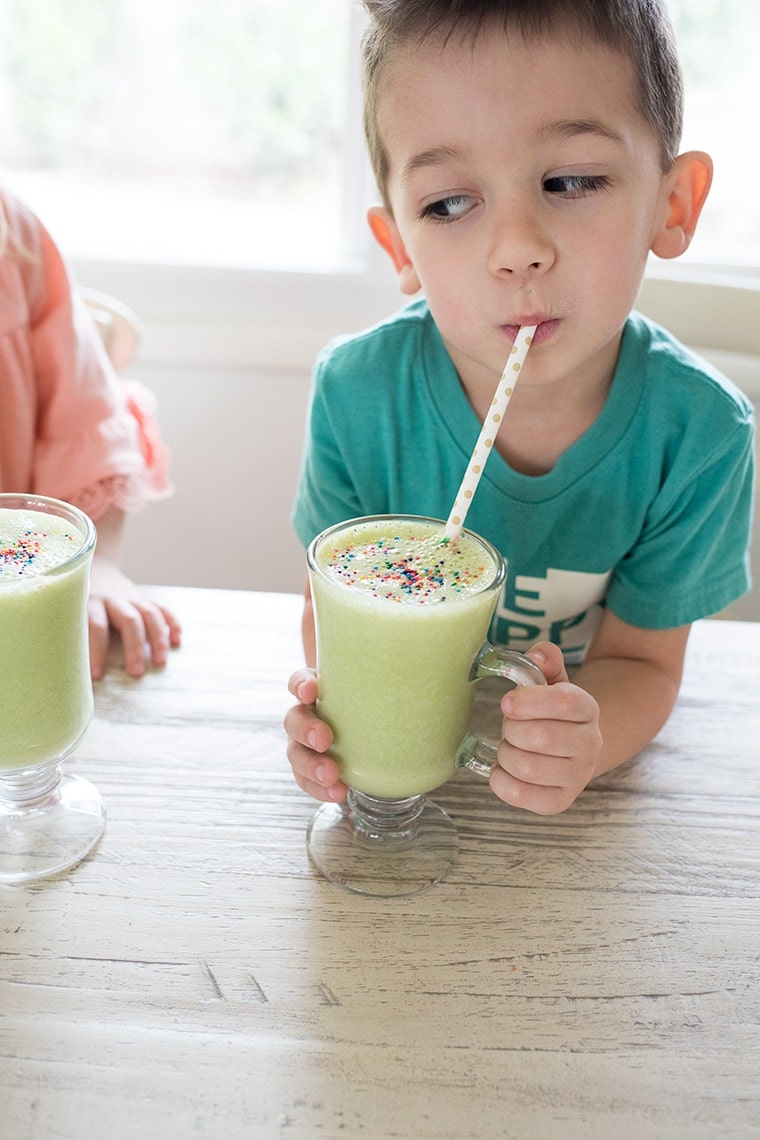 Healthy Shamrock Shake for Kids