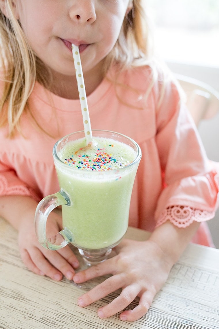 Healthy Shamrock Shake for Kids