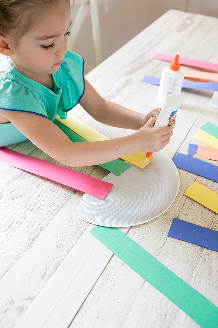 Paper Plate Rainbow Craft for Kids