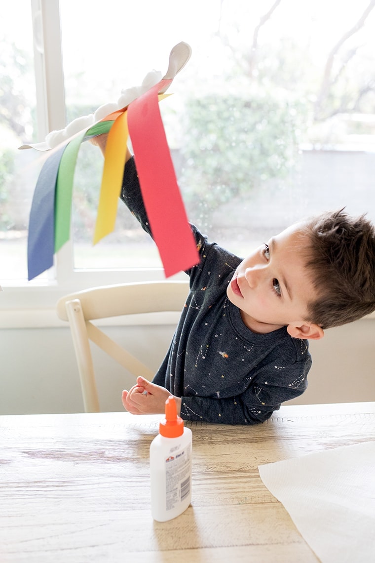 Hanging Rainbow Paper Plate Craft