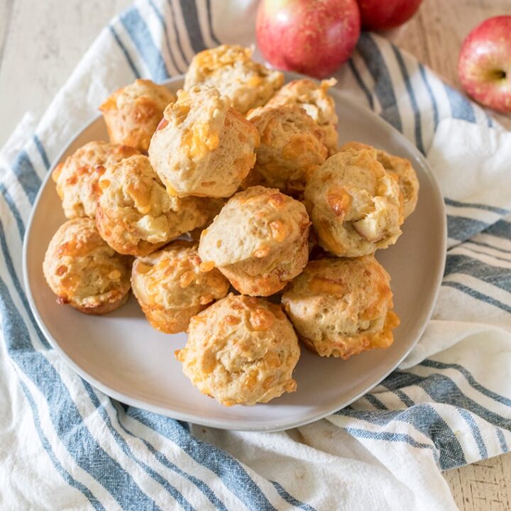 Mini Apple Cheddar Muffins