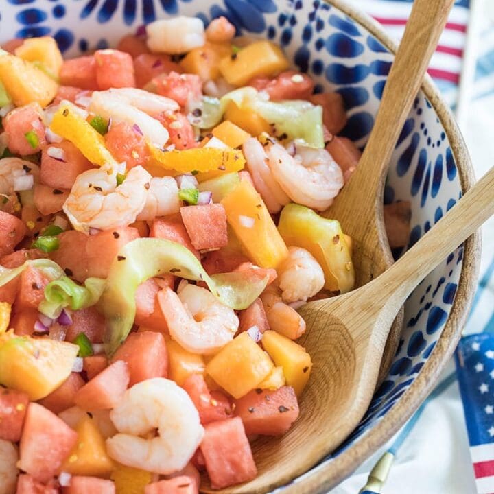 Shrimp and Watermelon Salad