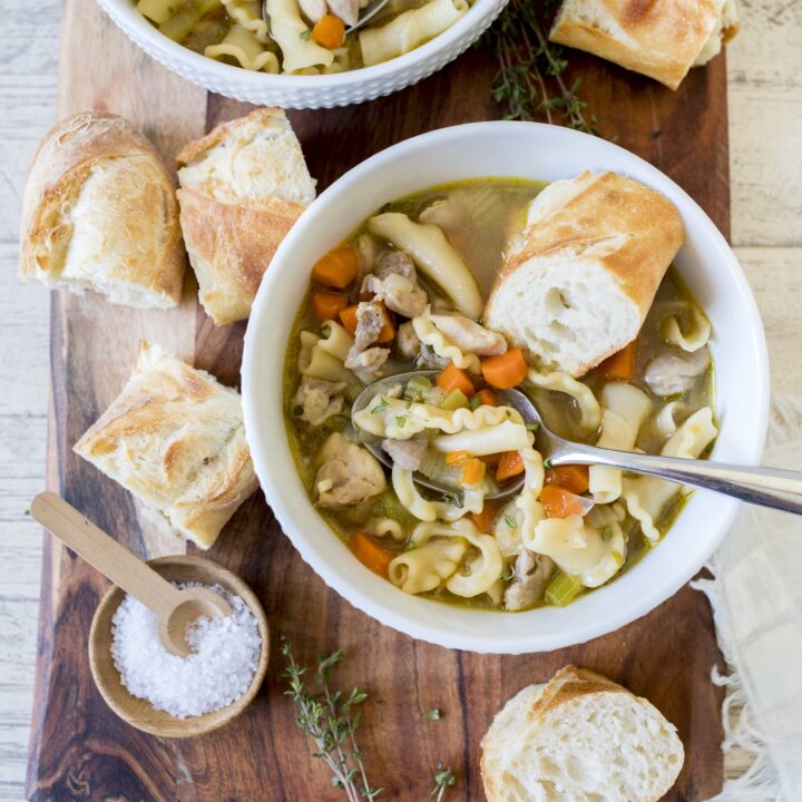 Big Batch Chunky Chicken Noodle Soup