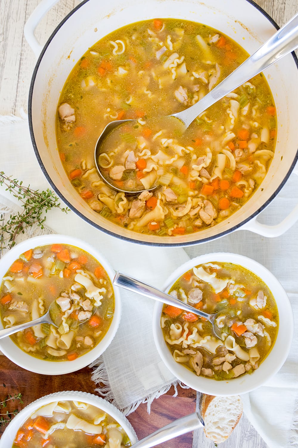 Big Batch Chunky Chicken Noodle Soup