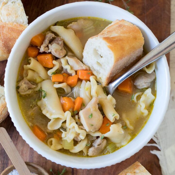 Big Batch Chunky Chicken Noodle Soup