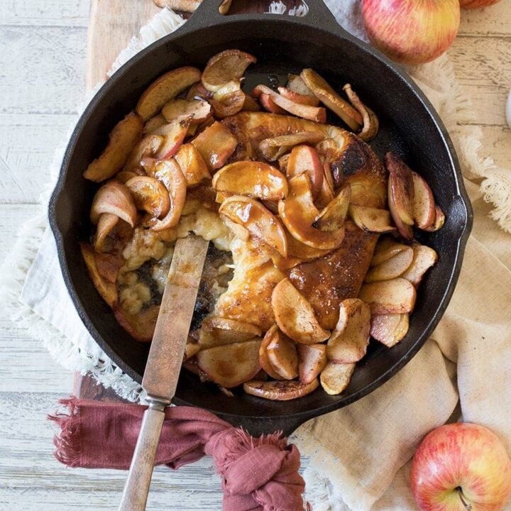 Salted Caramel Apple Baked Brie