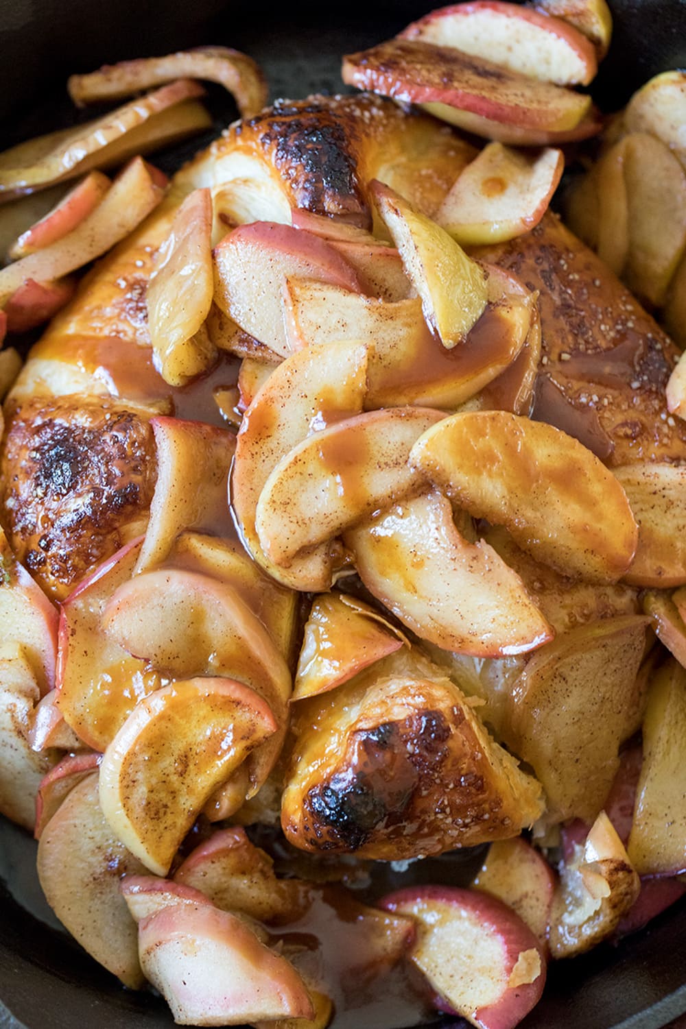 Salted Caramel Apple Baked Brie