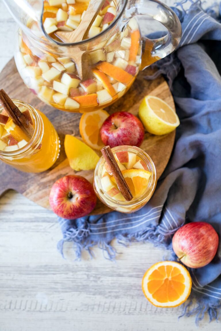 Sparkling Fall Hard Apple Cider Sangria • Freutcake