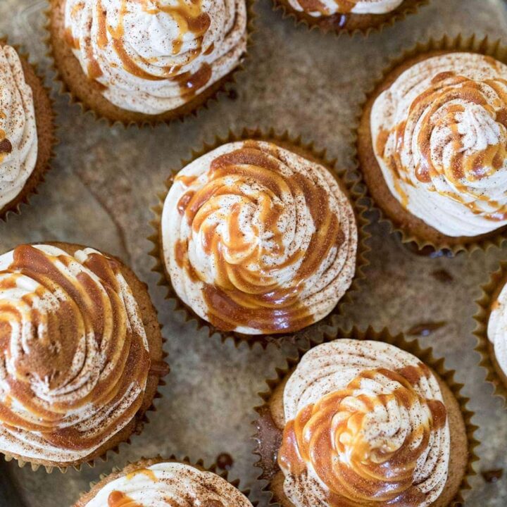 Apple Cider Cupcakes with Cider Buttercream Frosting
