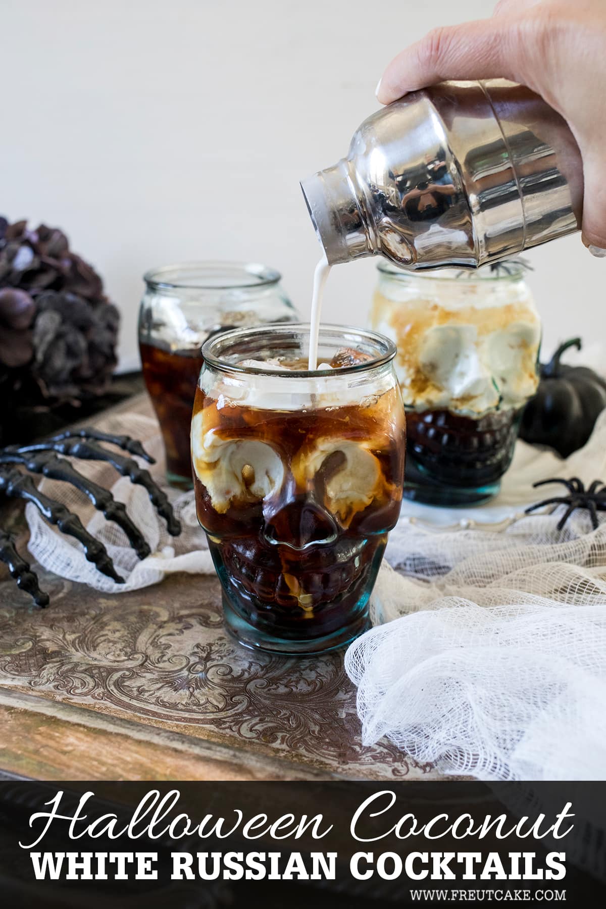 Halloween Coconut White Russian Cocktails