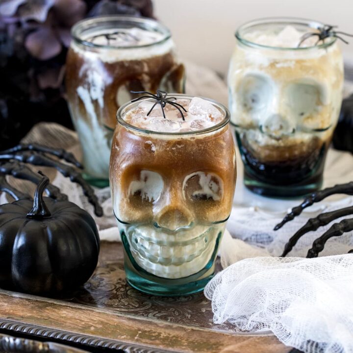 Halloween Coconut White Russian Cocktails