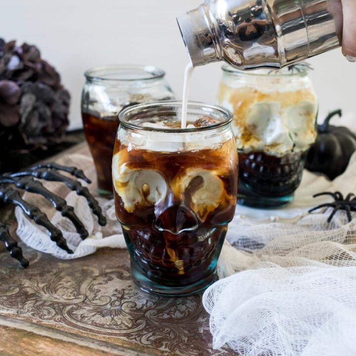 Halloween Coconut White Russian Cocktails