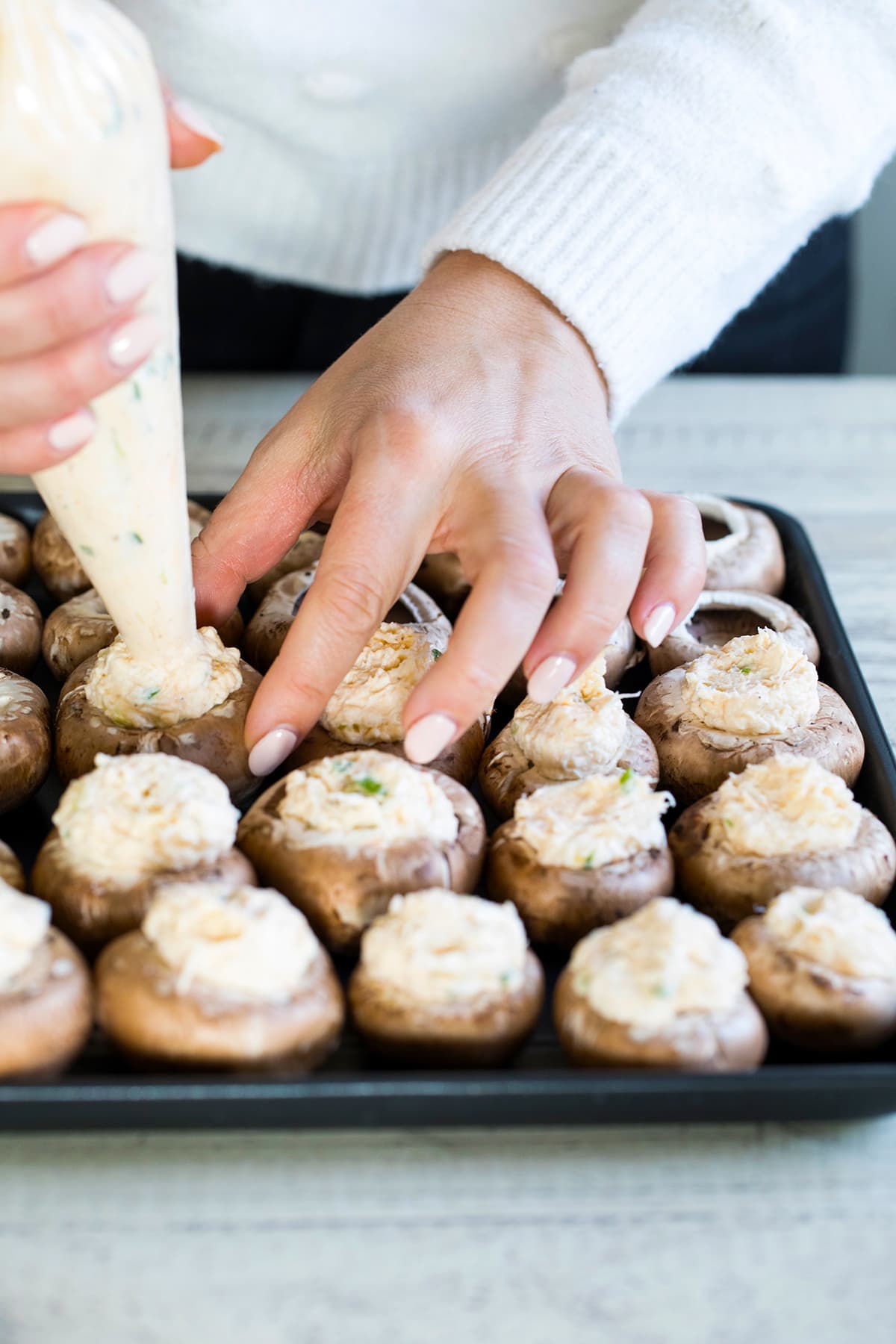 Easy Crab Stuffed Mushrooms