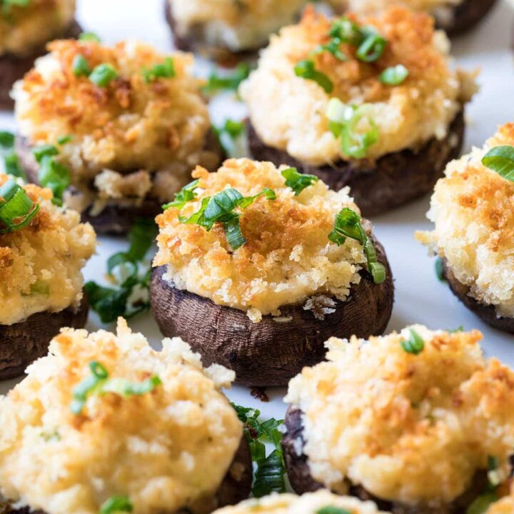 Easy Crab Stuffed Mushrooms