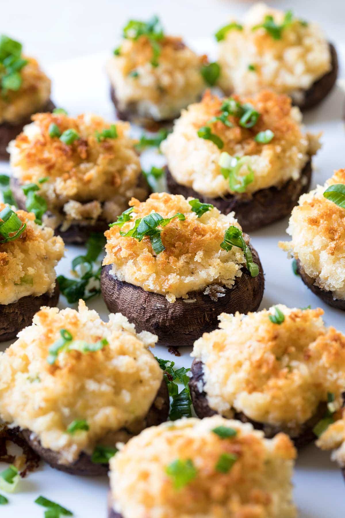 Easy Crab Stuffed Mushrooms