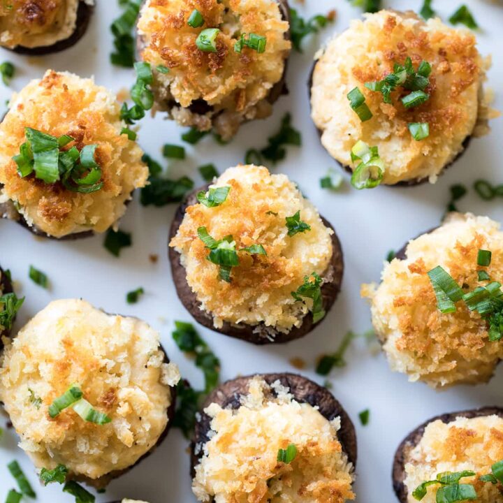 Easy Crab Stuffed Mushrooms