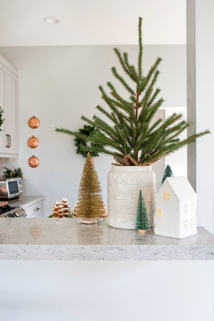 Our Pine Tree Inspired Christmas Kitchen Decor • Freutcake
