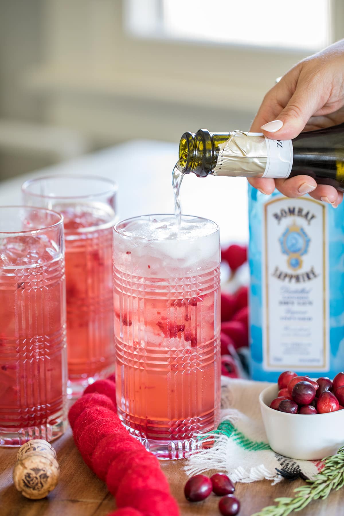 Sparkling Cranberry Gin Holiday Cocktails