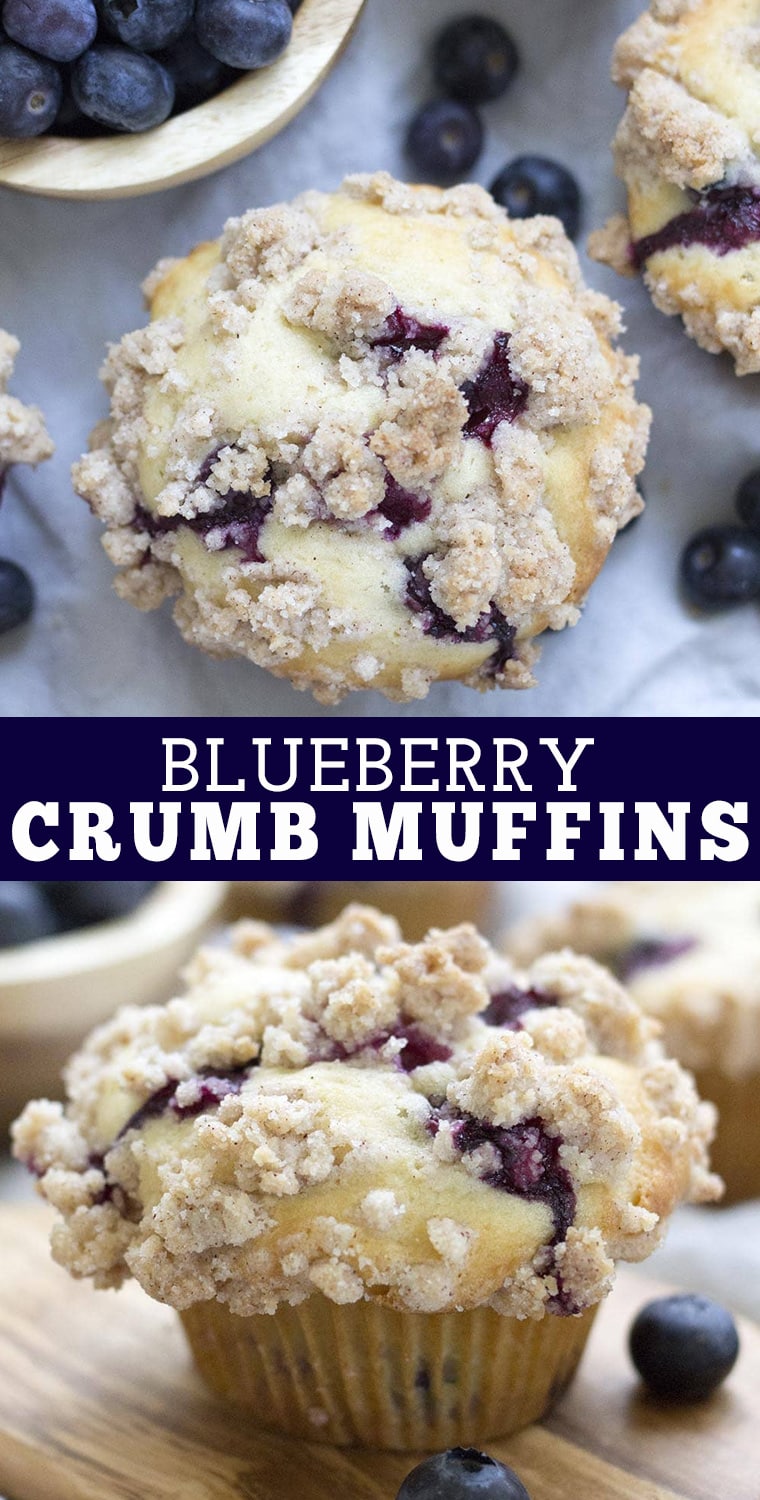 Bakery Style Blueberry Crumb Muffins • Freutcake