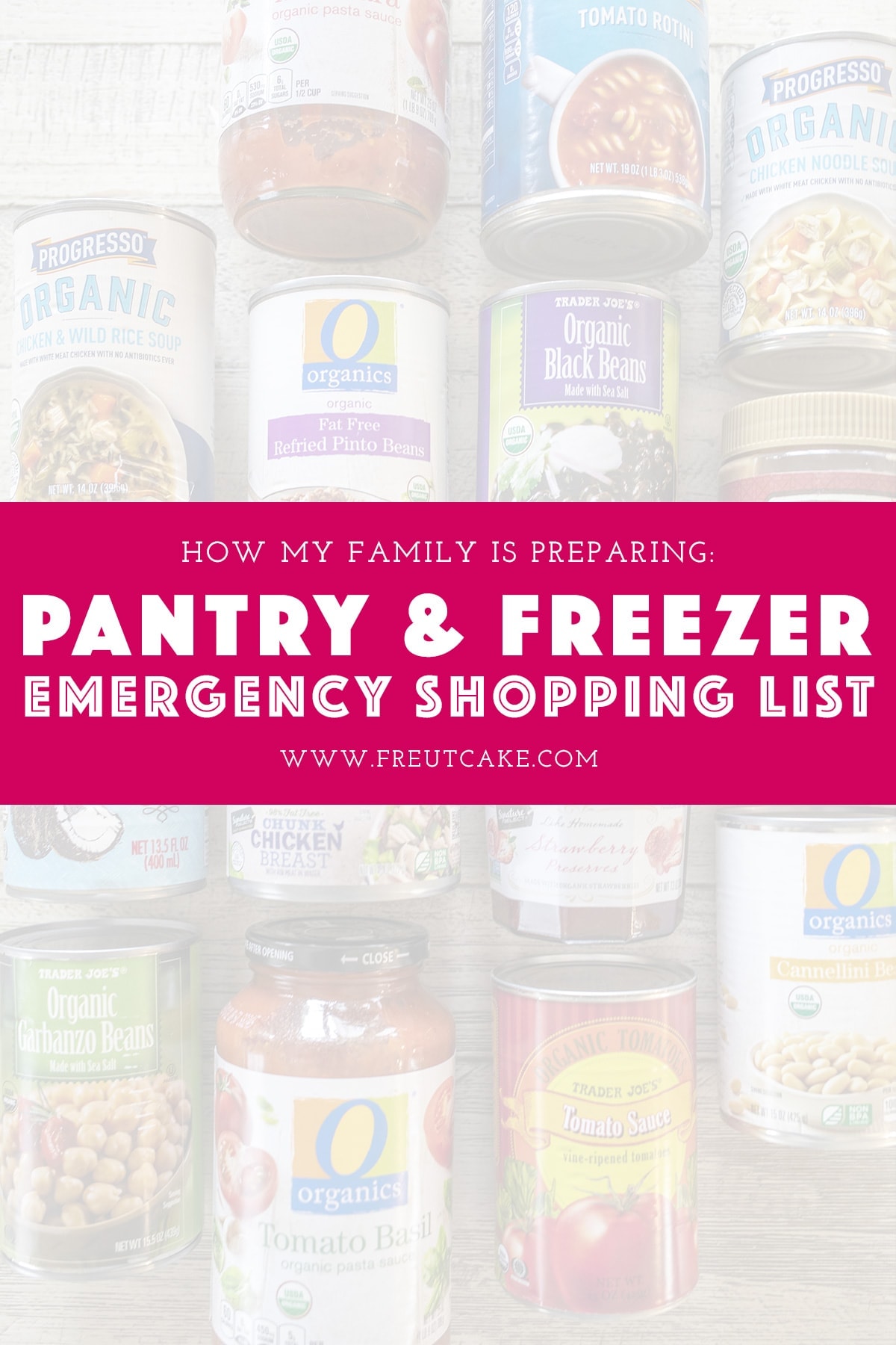 Emergency Pantry and Freezer Shopping List