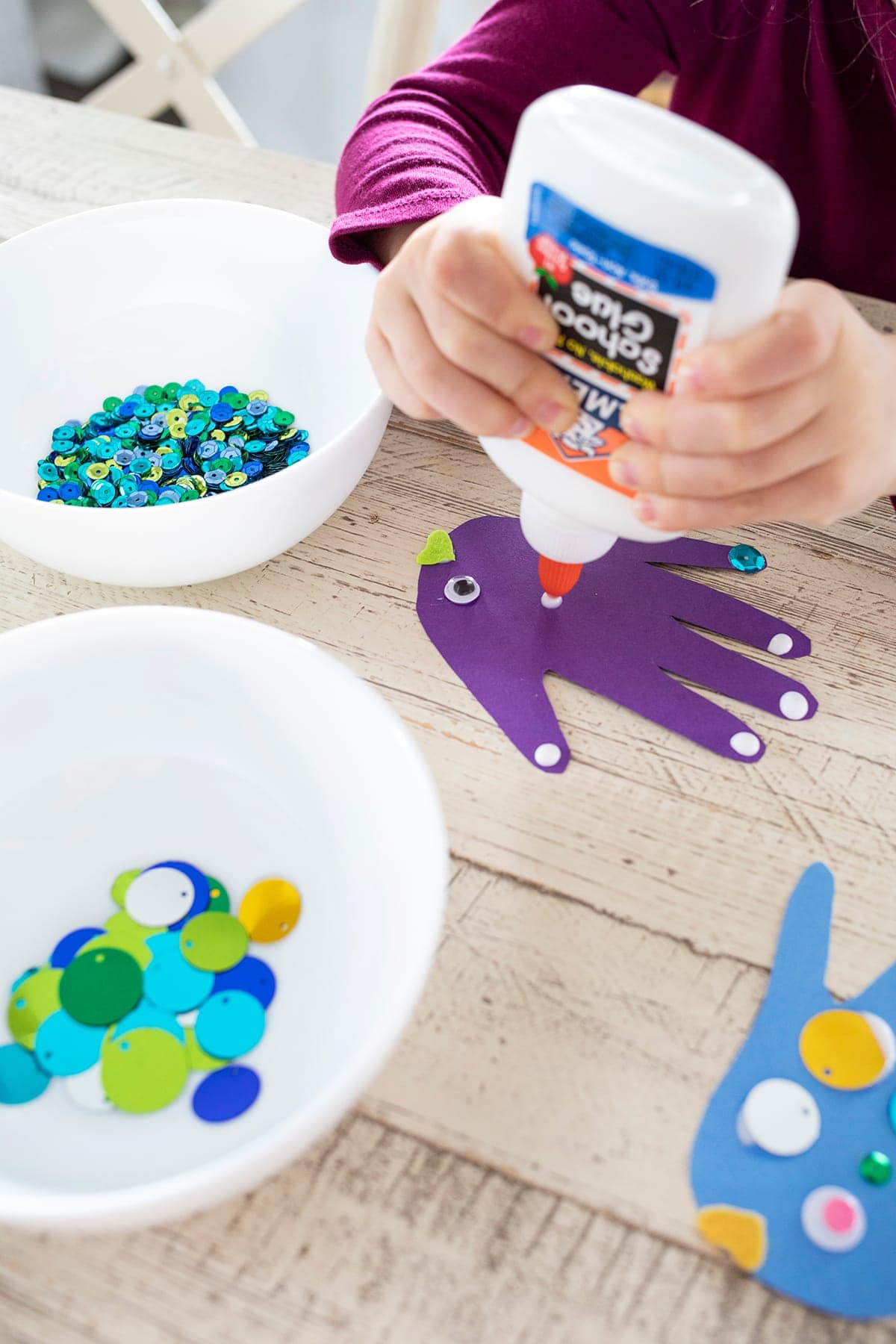 Handprint Fish Puppet Craft For Kids