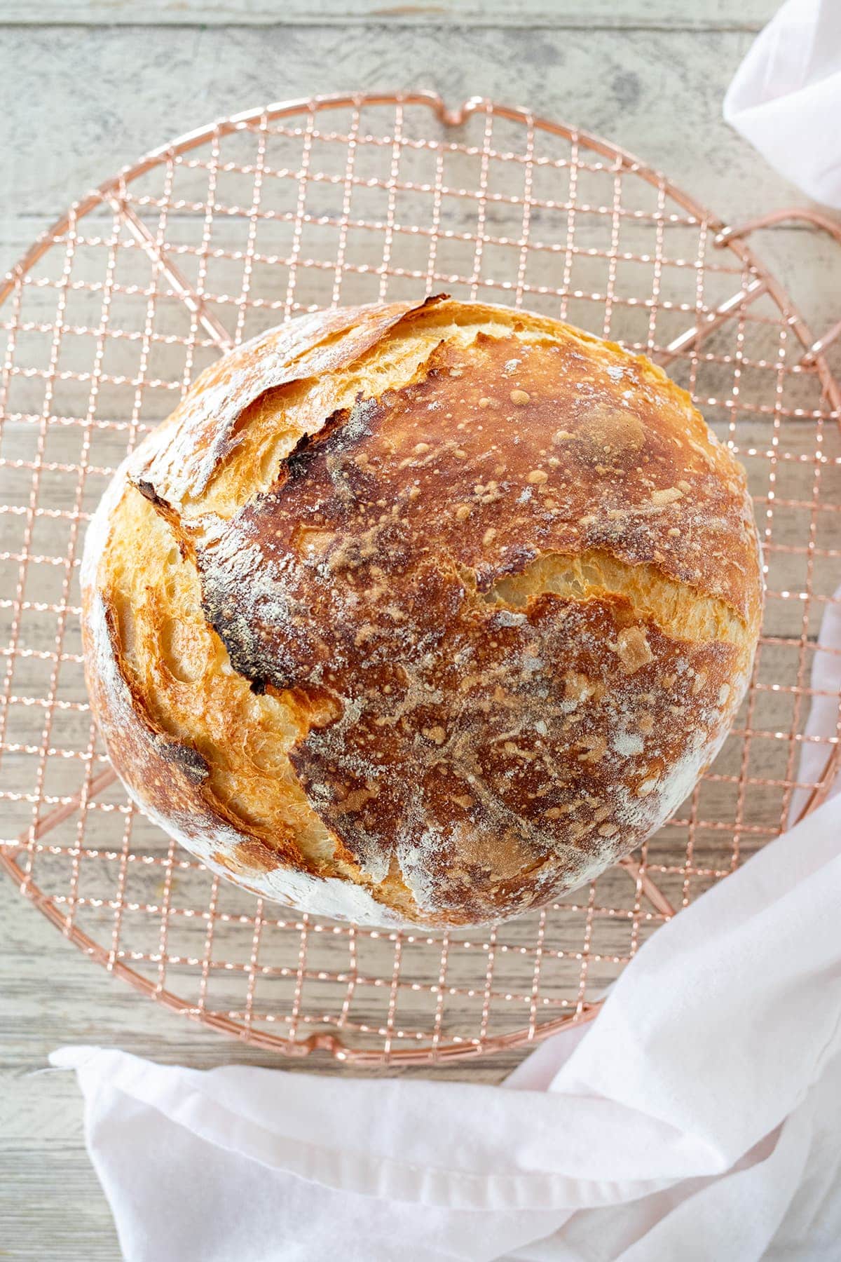 No Knead Bread Recipe with just 4 Ingredients!