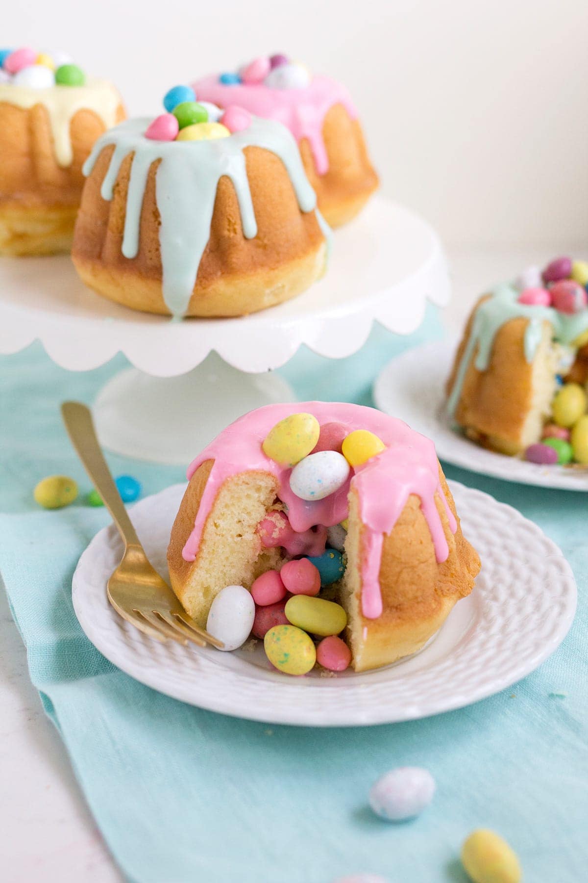 Surprise Inside Mini Easter Bundt Cakes