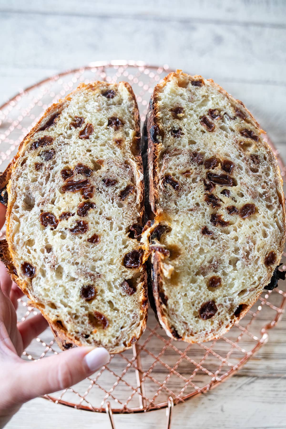 No Knead Cinnamon Raisin Bread