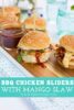 Barbecue Chicken Sliders with Mango Slaw