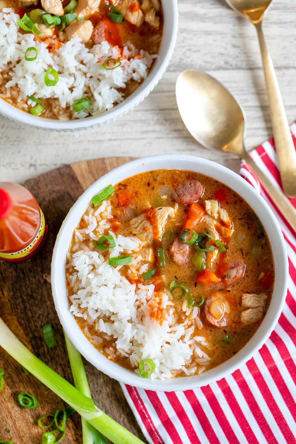 Classic Chicken and Sausage Gumbo • Freutcake