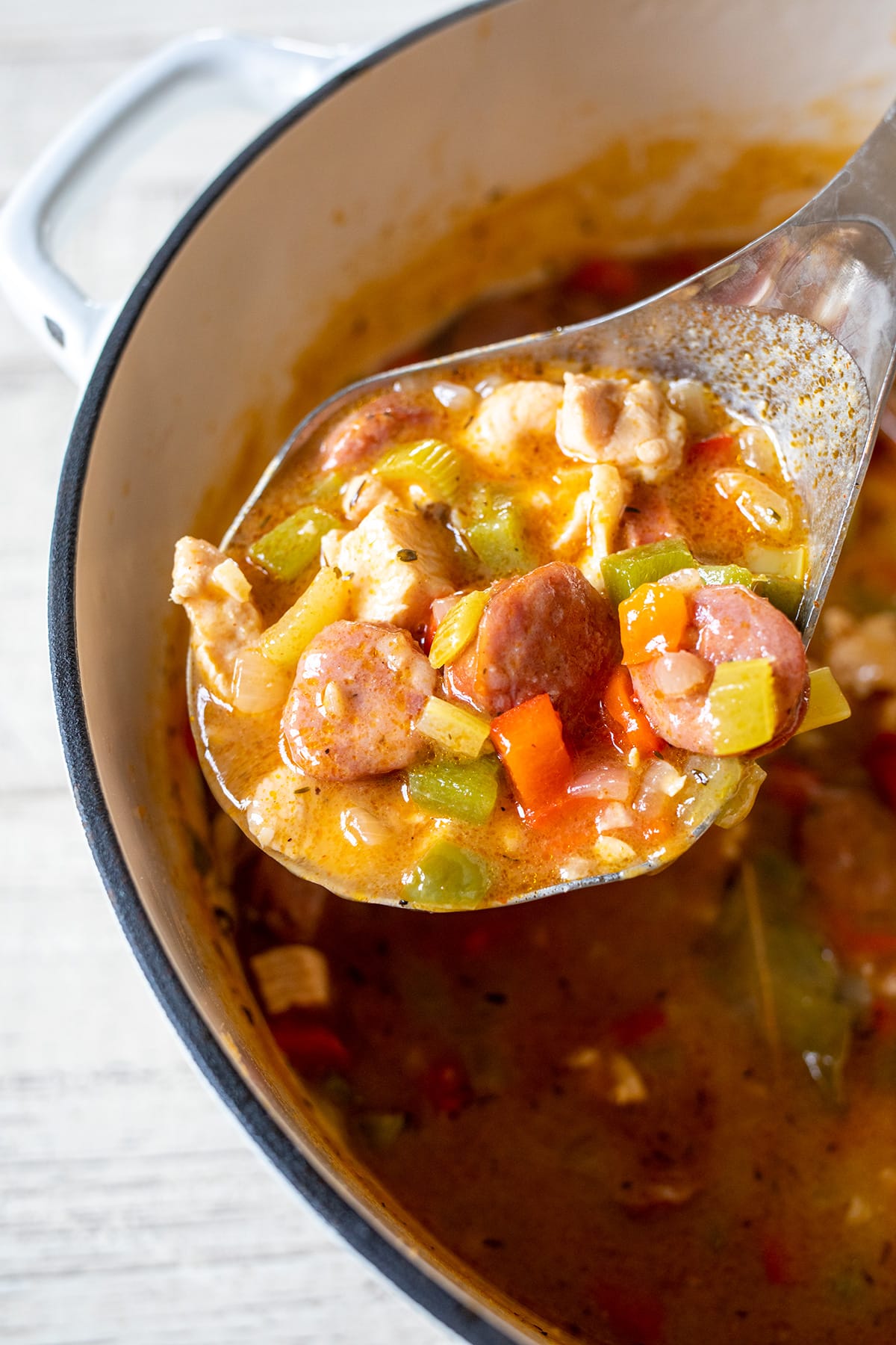 Classic Chicken and Sausage Gumbo • Freutcake