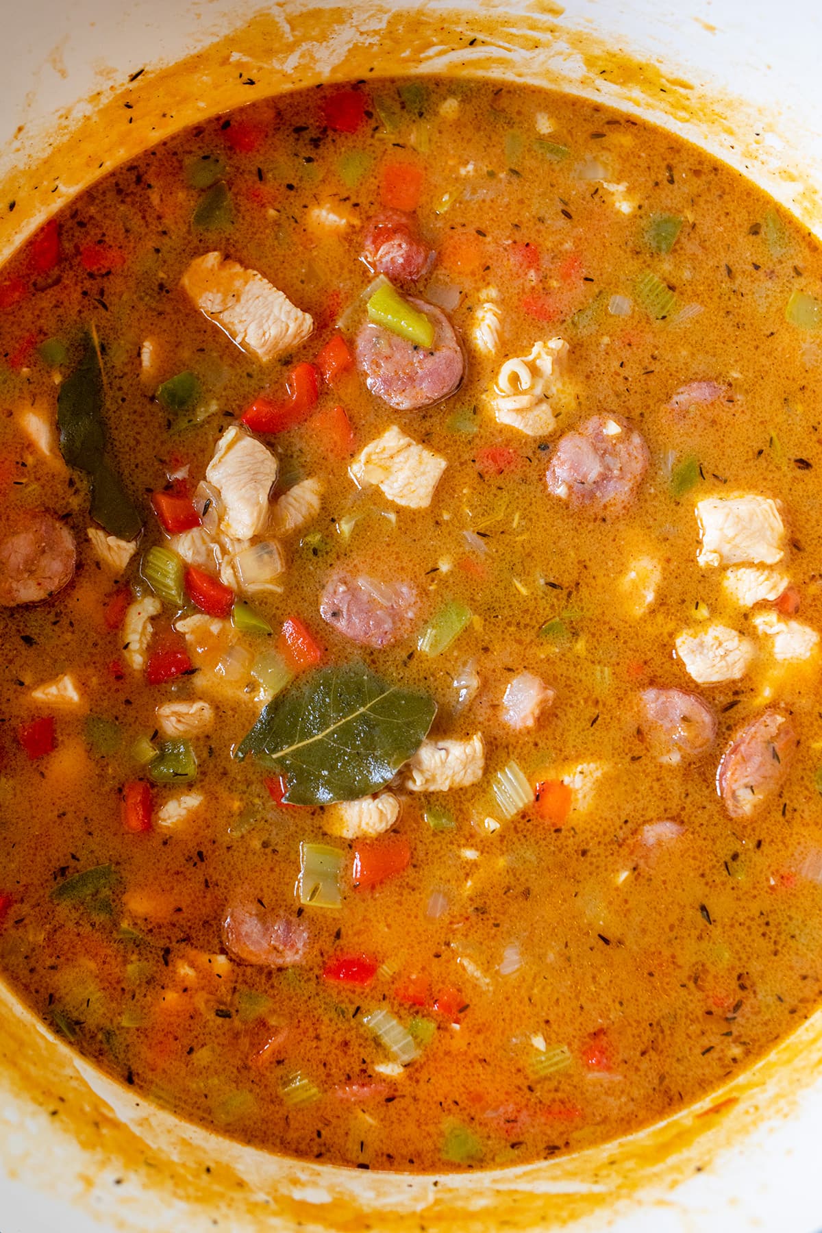 Classic Chicken and Sausage Gumbo • Freutcake