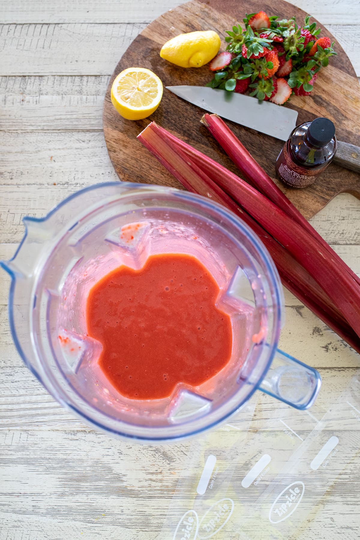 Strawberry Rhubarb Sorbet Pops