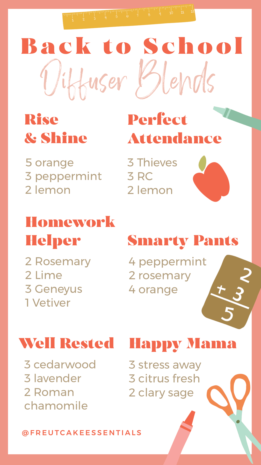 Back to School Diffuser Blends